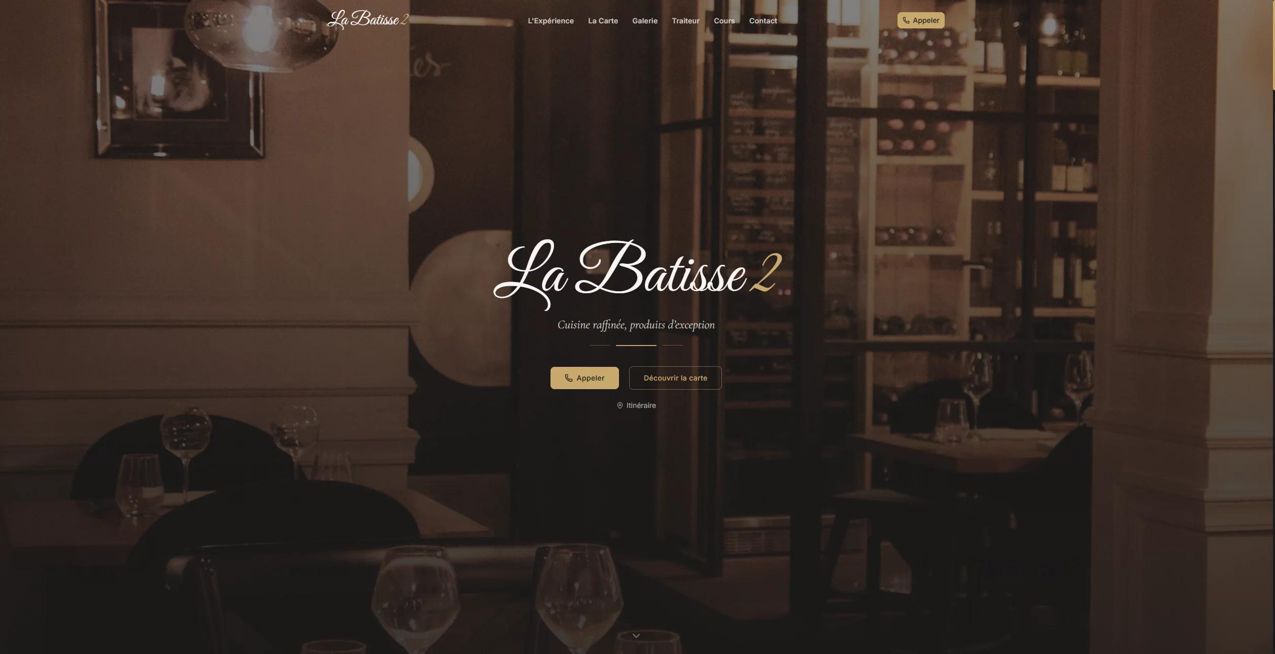 Site vitrine restaurant gastronomique La Batisse 2 à Saint-Avold