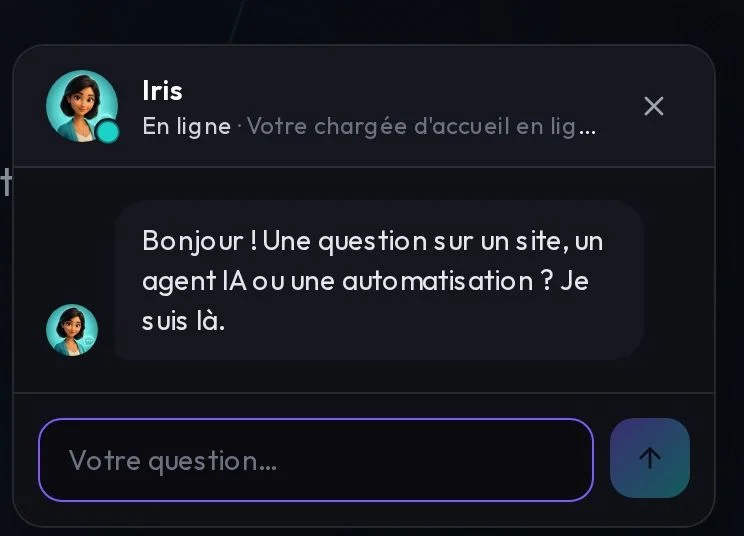 Atelier IA ECWeb : iris, en service sur ec-web.fr · capture réelle