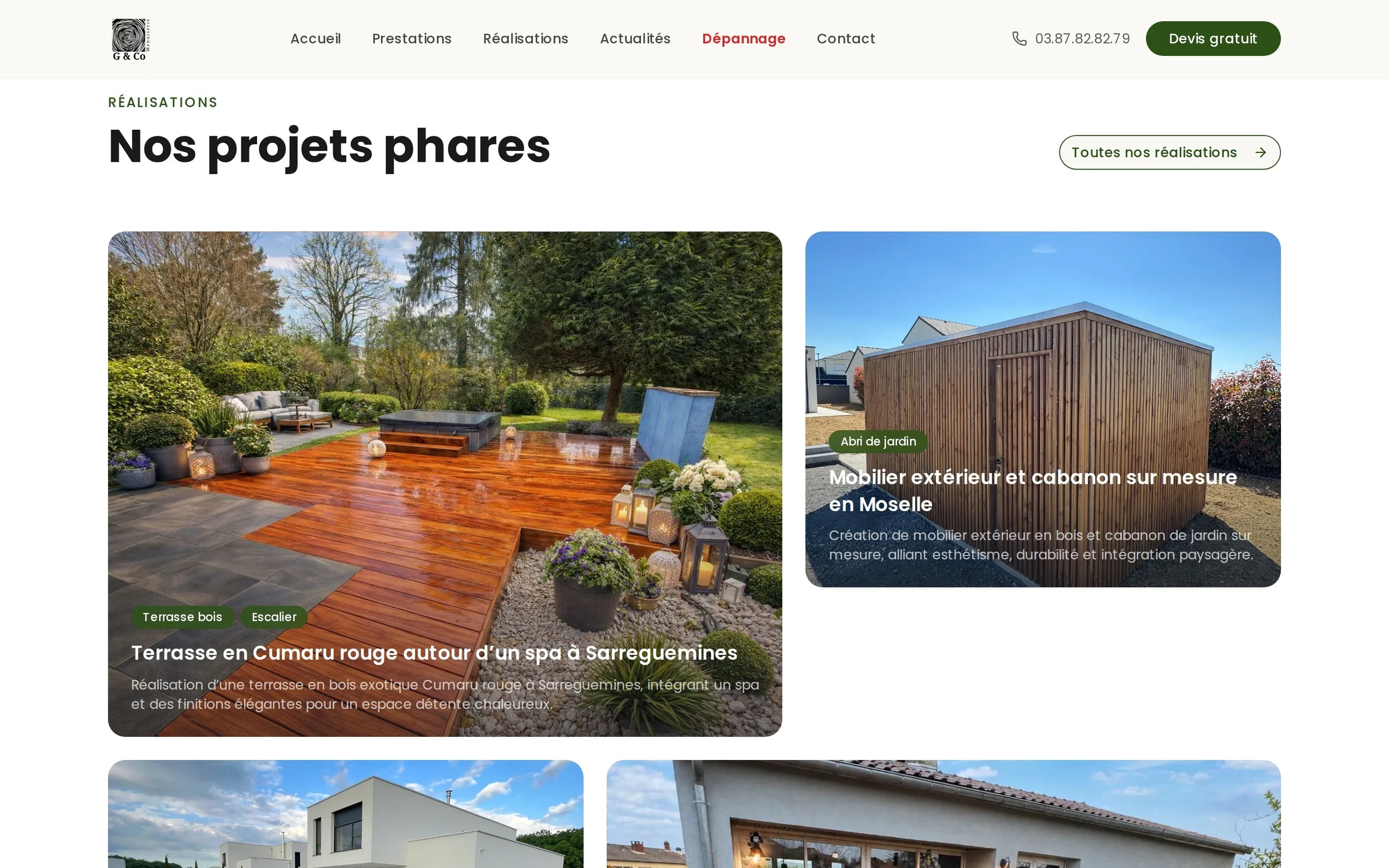 G&Co Menuiserie, projets phares